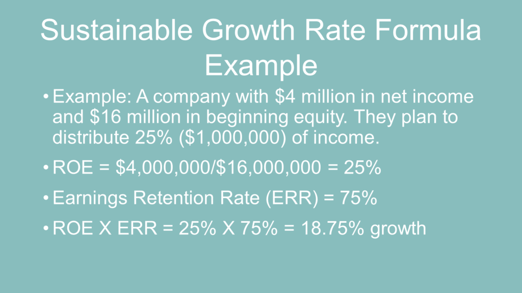 sustainable growth rate formula example